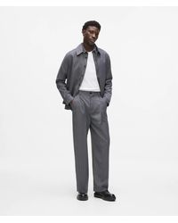 KARL LAGERFELD - Pinstripe Wool‑Blend Pants - Lyst