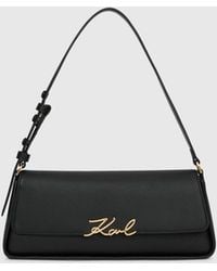 KARL LAGERFELD - K/Signature Elongated Shoulder Bag - Lyst