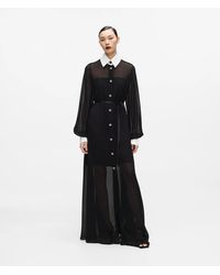 KARL LAGERFELD - Kl Studio Georgette Shirt Dress - Lyst