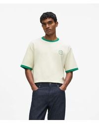 KARL LAGERFELD - Ikon Circle Logo T-Shirt - Lyst