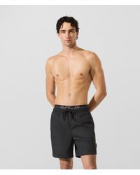 Karl Lagerfeld - Short De Bain De Longueur Moyenne Avec Double Élastique À La Taille, Homme, Taille - Lyst