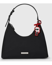 KARL LAGERFELD - Ikon Nylon Charm Hobo Bag - Lyst