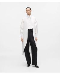KARL LAGERFELD - Kl Studio Satin Barrel-Leg Pants - Lyst