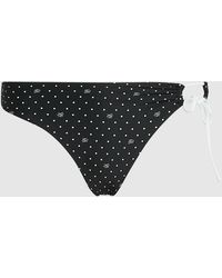 KARL LAGERFELD - Polka Dot Cheeky Bikini Bottom - Lyst