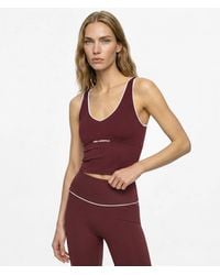 KARL LAGERFELD - Contrast Piping Athleisure Tank Top - Lyst