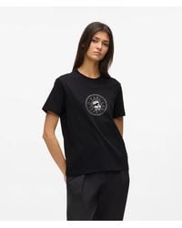 KARL LAGERFELD - Ikon Circle Logo T-Shirt - Lyst