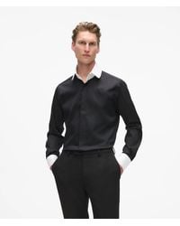 KARL LAGERFELD - Modern-Fit Round Collar Shirt - Lyst