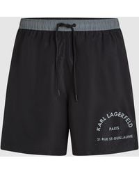 KARL LAGERFELD - Rue St-Guillaume Contrast Boardshorts - Lyst