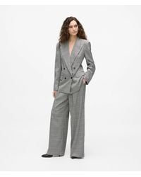 KARL LAGERFELD - Wide-Leg Checked Pants - Lyst