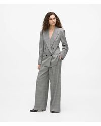 KARL LAGERFELD - Wide-Leg Checked Pants - Lyst