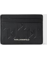 KARL LAGERFELD - K/Loom Leather Cardholder - Lyst