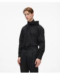 KARL LAGERFELD - Kl Studio Tie-Neck Shirt - Lyst