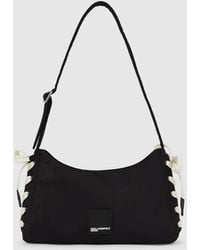 KL Jeans - Nylon Lace-Up Shoulder Bag - Lyst