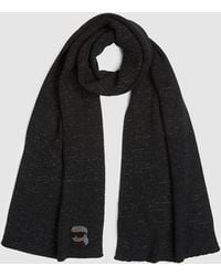 KARL LAGERFELD - Ikon Rhinestone Scarf - Lyst