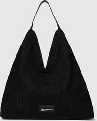 KL Jeans - Pinstripe Denim Trapeze Shopper - Lyst