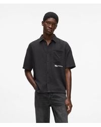 KL Jeans - Short-Sleeved Crinkled Shirt - Lyst
