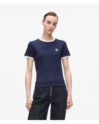 KARL LAGERFELD - Ikon Slim Fit Rib T-Shirt - Lyst