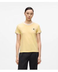 KARL LAGERFELD - Ikon Small Circle Logo T-Shirt - Lyst