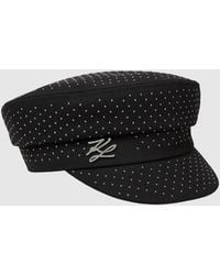 KARL LAGERFELD - K/Autograph Studded Captain Cap - Lyst