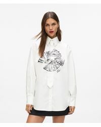 KARL LAGERFELD - Poplin Tie Shirt - Lyst