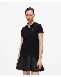 KARL LAGERFELD - Ikon Pique Polo - Lyst