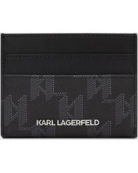 KARL LAGERFELD - K/Monogram Canvas Cardholder - Lyst
