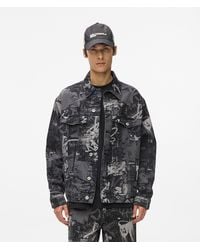 KL Jeans - Paint-Effect Denim Jacket - Lyst