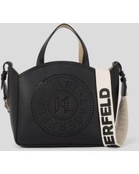 KARL LAGERFELD - K/circle Embossed Logo Small Tote Bag - Lyst