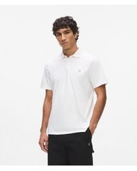 KARL LAGERFELD - Ikon Jersey Polo Shirt - Lyst