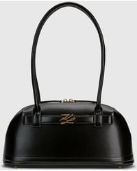 KARL LAGERFELD - K/Autograph Medium Bowling Bag - Lyst