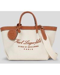 Karl Lagerfeld - Hotel Karl Small Canvas Tote Bag - Lyst