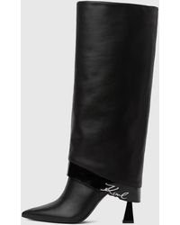 KARL LAGERFELD - Debutante Tall Fold-Down Boots - Lyst