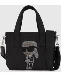 KARL LAGERFELD - Ikon Small Rhinestone Shopper - Lyst