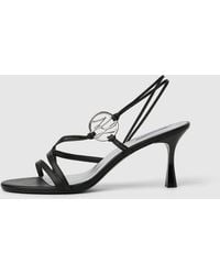 KARL LAGERFELD - Sienna Cord Heeled Sandals - Lyst