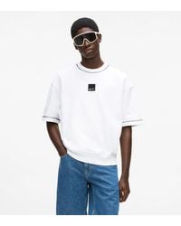 KL Jeans - Short-Sleeved Contrast Stitch Sweatshirt - Lyst