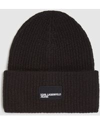 KL Jeans - Logo Patch Long Beanie - Lyst