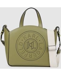 Karl Lagerfeld - K/Circle Perforated Small Tote Bag - Lyst