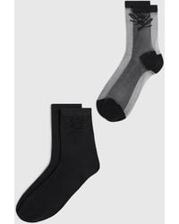 KARL LAGERFELD - Autograph Mesh And Rhinestone Socks - Lyst