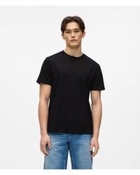 KARL LAGERFELD - Monogram Linen Blend T-Shirt - Lyst