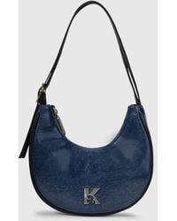 KL Jeans - K Logo Half Moon Denim Shoulder Bag - Lyst