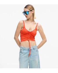 KL Jeans - V-Neck Ruched Tank Top - Lyst