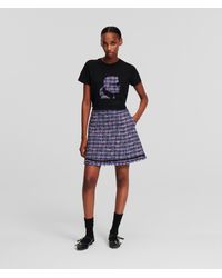Karl Lagerfeld - Bouclé A-line Mini Skirt - Lyst