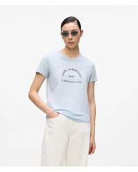 KARL LAGERFELD - Slim-Fit Rue St-Guillaume Glitter T-Shirt - Lyst