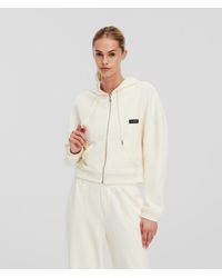 Karl Lagerfeld - Essential Logo Zip Up Loungewear Hoodie - Lyst