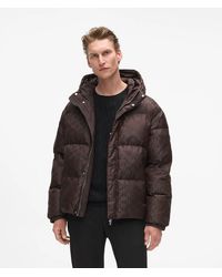 KARL LAGERFELD - Monogram Hooded Puffer Jacket - Lyst