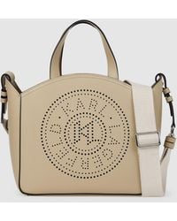 Karl Lagerfeld - K/Circle Perforated Small Tote Bag - Lyst