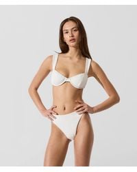 KARL LAGERFELD - Textured Faux-Pearl Bikini Bottoms - Lyst