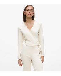 KARL LAGERFELD - Loungewear Wrap Top - Lyst