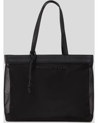 Karl Lagerfeld - Mesh-Strand-Tote-Bag Mit Karl-Logo, Frau, Größe - Lyst