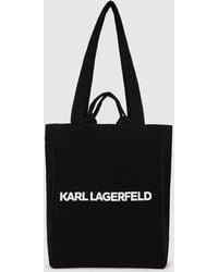KARL LAGERFELD - Sac En Toile Haut Avec Logo, Homme, Taille - Lyst